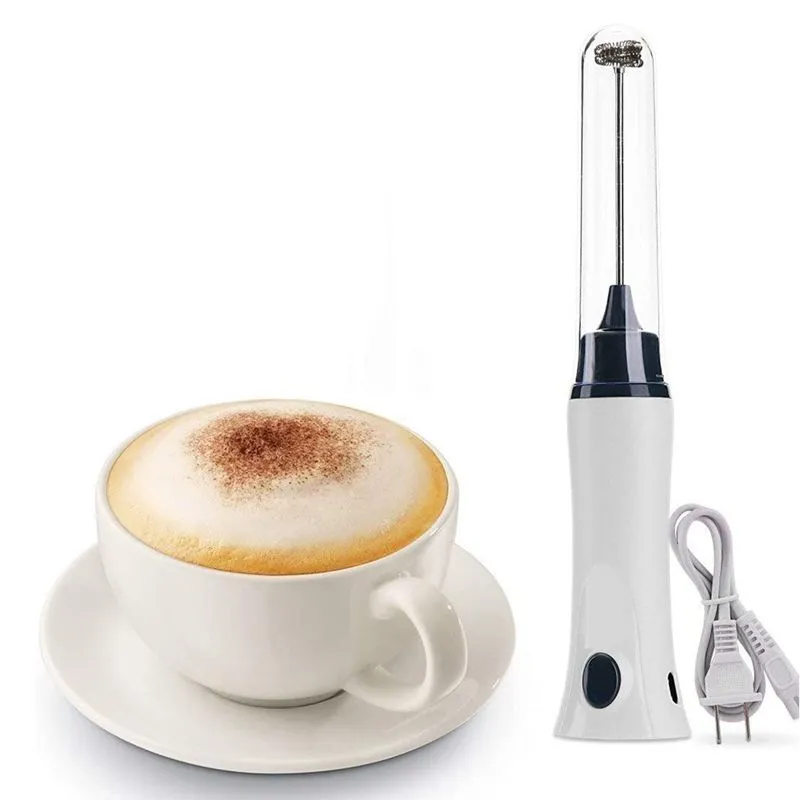 handheld electric coffee mixer frother automatic milk beverage foamer cream whisk cooking stirrer egg beater with cover