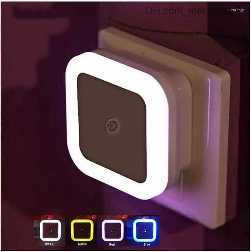 Lampenschirme Nachtlichter LED Sensorsteuerung Lichtlampe Toilette US EU Stecker Wand Baby Schlafzimmer Nachttischlampe Hintergrundbeleuchtung Z230805