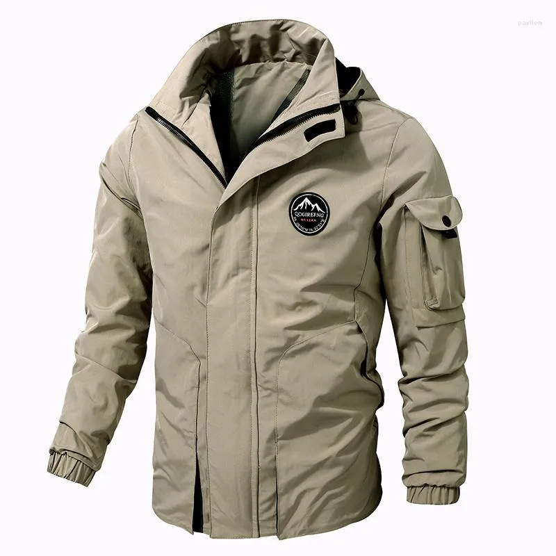 Мужские куртки 2023 весна осенняя водонепроницаемая повседневная куртка.