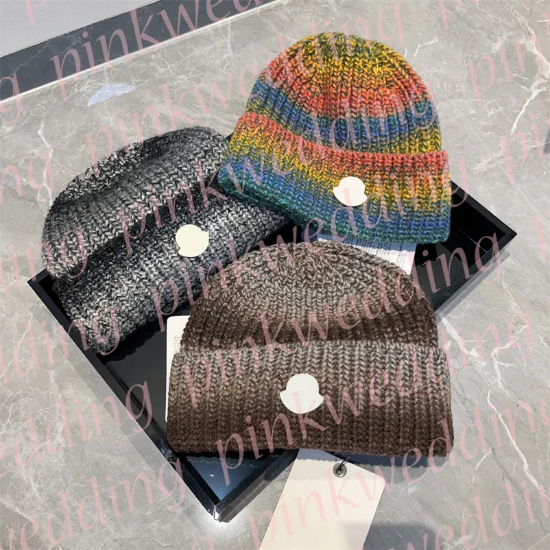 Fashion Color Beanies Autumn Winter Warm Knitted Hat High Elastic Wool Beanie Ball Caps for Women Men