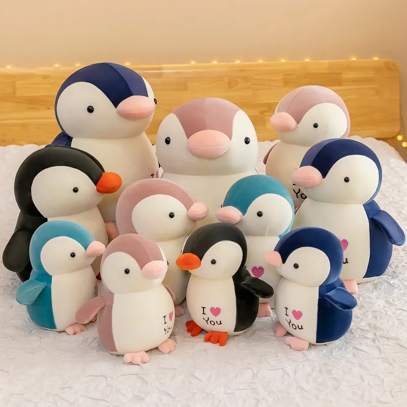 Anime Peripheral Stuffed Plush Animals Toy Love Penguin Pillow Doll Children's Playmate Home Decoration Boys Girls 25cm