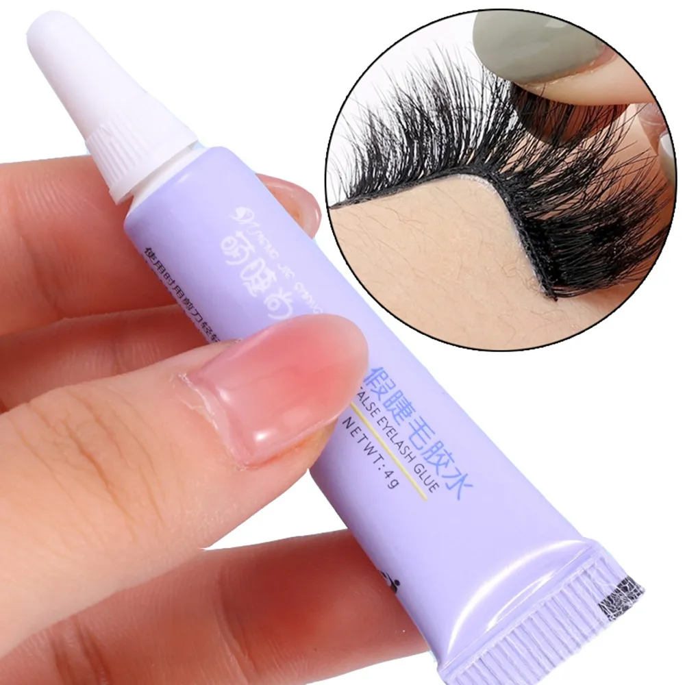 Eyelash Glue Waterproof Quick Dry Adhesive False Lash Glue Tweezers Makeup Fake Eyelashes Extension Clear Glues Cosmetic