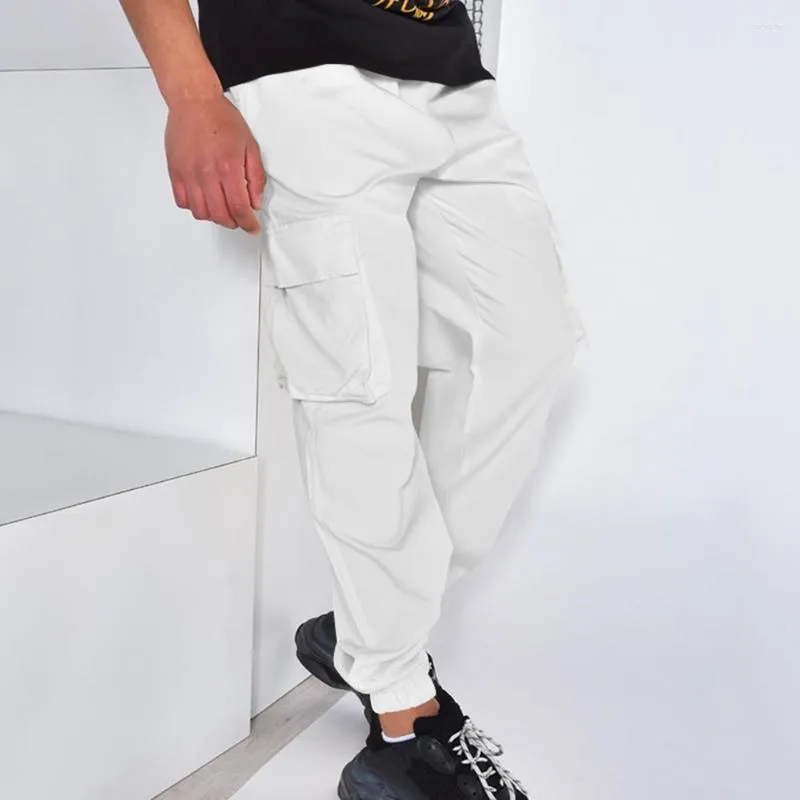 Pantalons pour hommes hommes Cargo cordon de serrage élastique taille à la cheville multi-poches doux respirant décontracté Streetwear pantalons longs