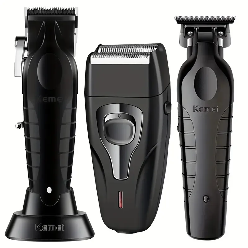 3 pièces/ensemble tondeuse à cheveux tondeuse à barbe pour hommes tondeuse à cheveux électrique Rechargeable USB professionnelle