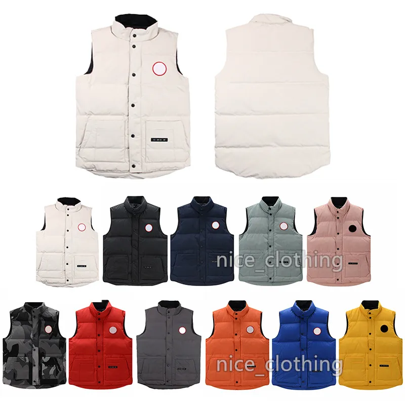 Herrkvinnor Down Vest Puffer Jacka Parka från Kanada Jackor Vests Luxury Winter Coat Ytterkläder