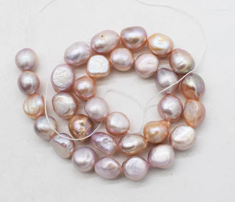 Perles Perle D'eau Douce Gris Rose Violet 9-13mm Baroque 15" FPPJ Gros Nature Lâche Pour Bijoux DIY