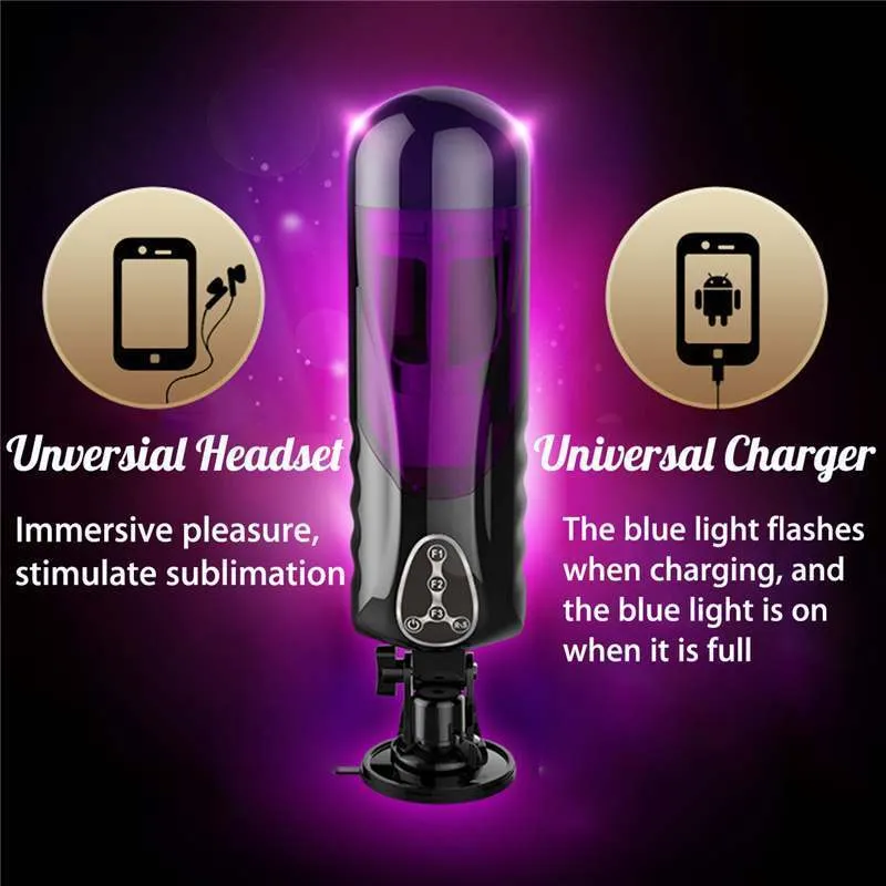 Electric Automatic Masturbator With Heating And Piston Function_voghion.com