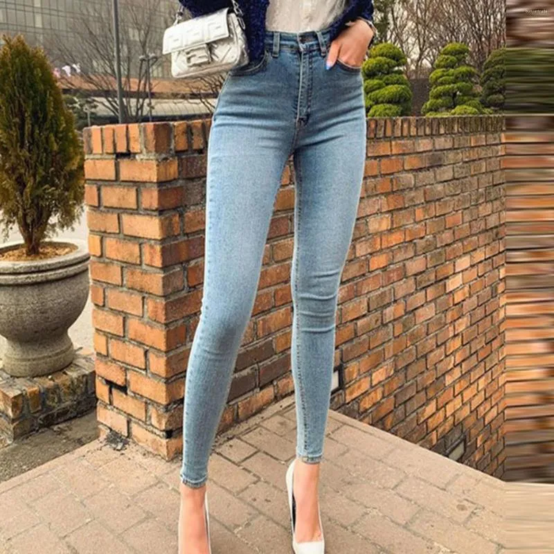 Calça Jeans Feminina Modeladora Magra Feminina Esguia Tamanho Grande Cintura  Alta Gradiente Longo Rasgado Ajuste Y2K Calças Streetwear Pantalones De  $121,88