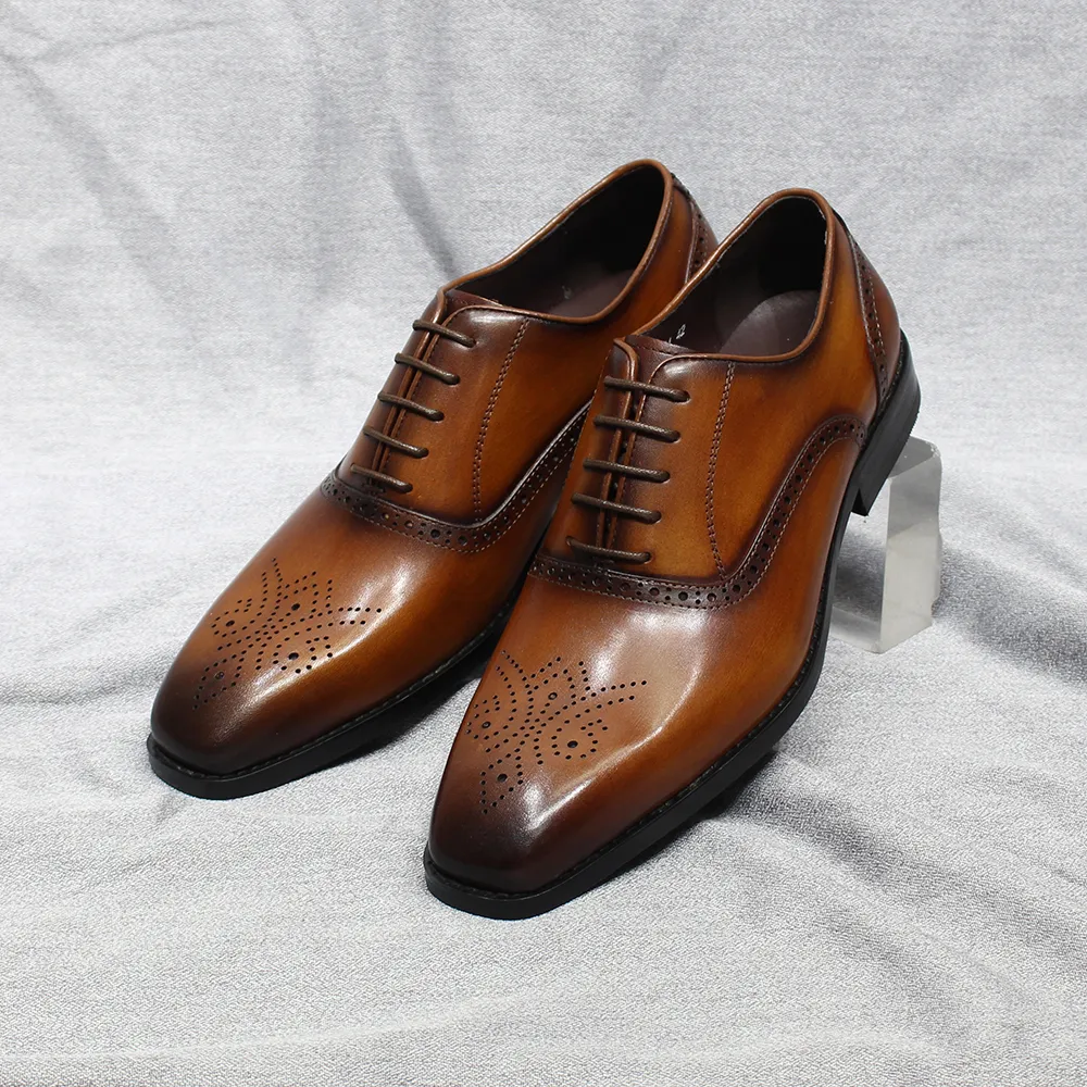 Men's Oxford Shoes Lace-Up Square Toe PU Leather Rubber Outsole Low Heel Dress  Shoes for Office Wedding Party from Dhgate Dress Shoes - price 73.37