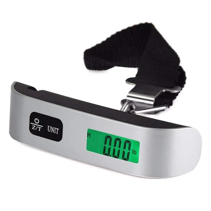 Weighing Scales Portable Luggage Scale Digital LCD Display 110lb/50kg Balance Pocket Luggage Hanging Suitcase Travel Weighs Baggage Bag Tools