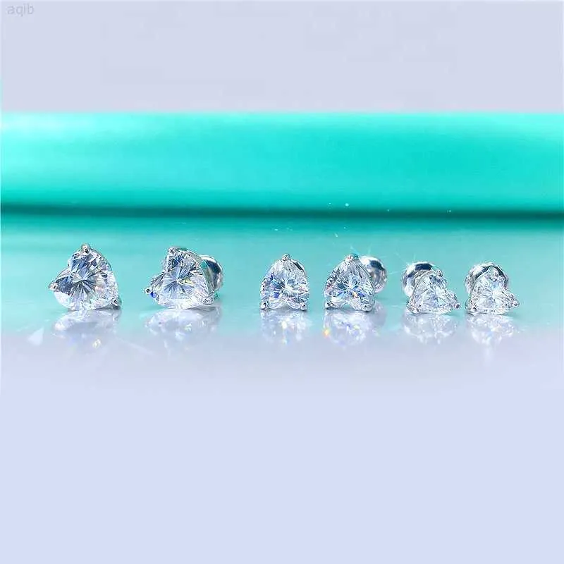 Fabrik Großhandel Bling Lab Diamant Modeschmuck 3ct 4ct Herz Moissanit Ohrring