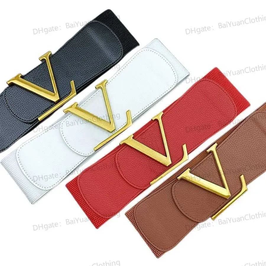 2023 Belts For Women Designer Elastic Belt Fashion Designers Luxury Gold Buckle Waist Chain Dress Accessories Lady Waistband Girdle Width 7Cm Wholesale