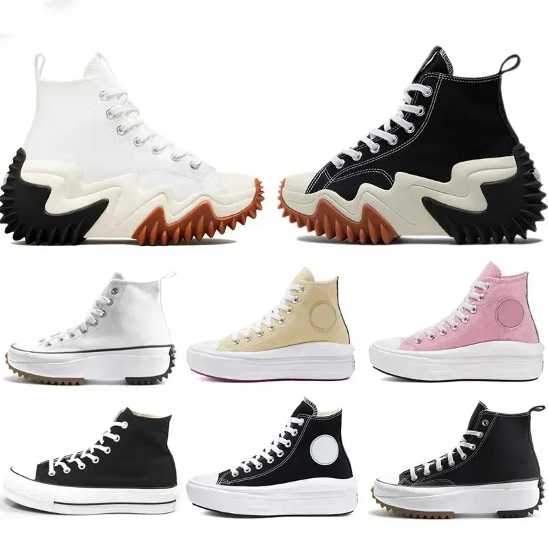 Modedesigners skor kvinnor casual skor chuck alla stjärnklänning skor plattform duk duk övre vandring sneakers äkta läder gummi sula plattform låga höga skor