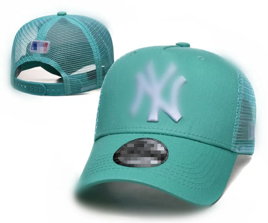 Modedesign brev new york män hattar baseball cap boll mössor för man kvinna justerbar hink hatt mössor kupol toppkvalitet n-5