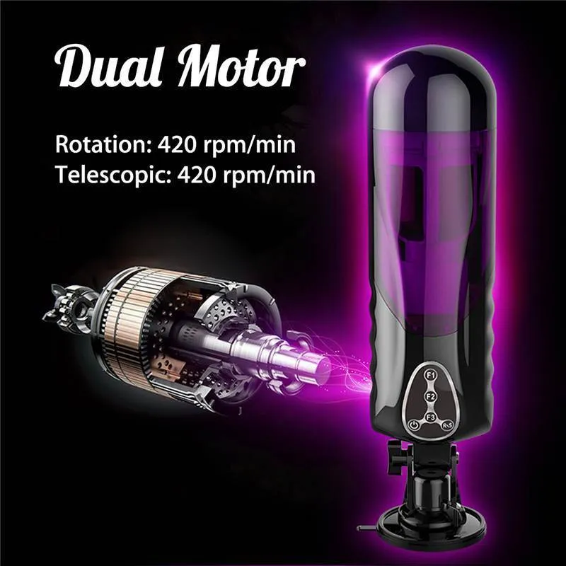 Electric Automatic Masturbator With Heating And Piston Function_voghion.com
