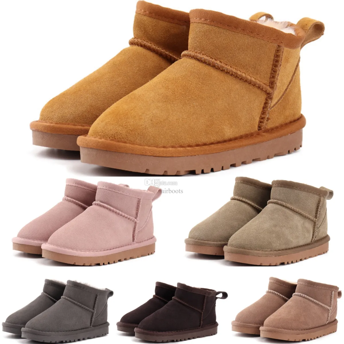 designer sem cadarço austrália botas clássicas sapatos infantis uggi meninas inverno sapato infantil uggitys tênis jovem tênis wgg infantil mini neve quente p1n1 #