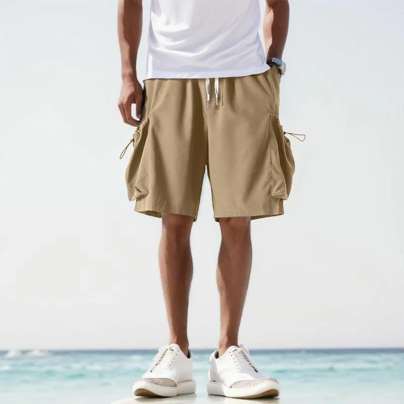 Shorts pour hommes Style japonais Hip Hop Streetwear pantalons surdimensionnés large longueur au genou Cargo été grande taille troncs masculins