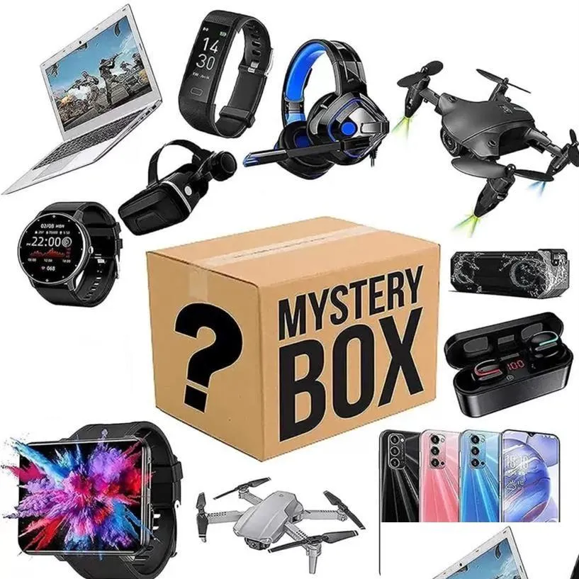 Haut-parleurs portables Mystery Box Electronics Boîtes aléatoires Cadeaux surprises d'anniversaire Chanceux pour les Adts tels que Bluetooth Head2856 Drop Deliver Dhmsx