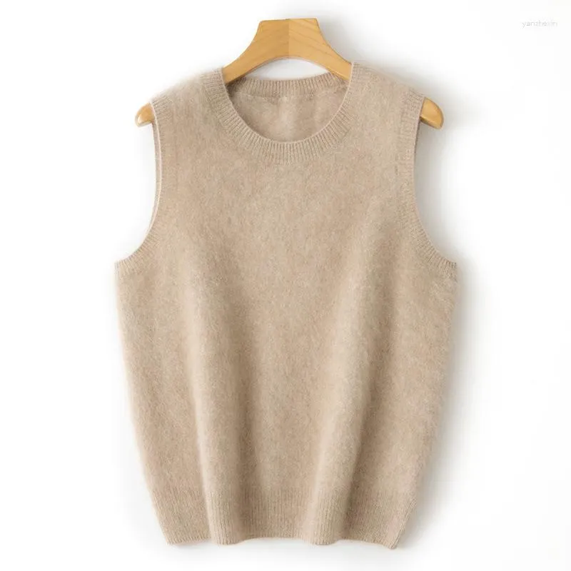 Kvinnors tröjor Masigoch Autumn Winter Chic Cashmere Brush Sweater Vest