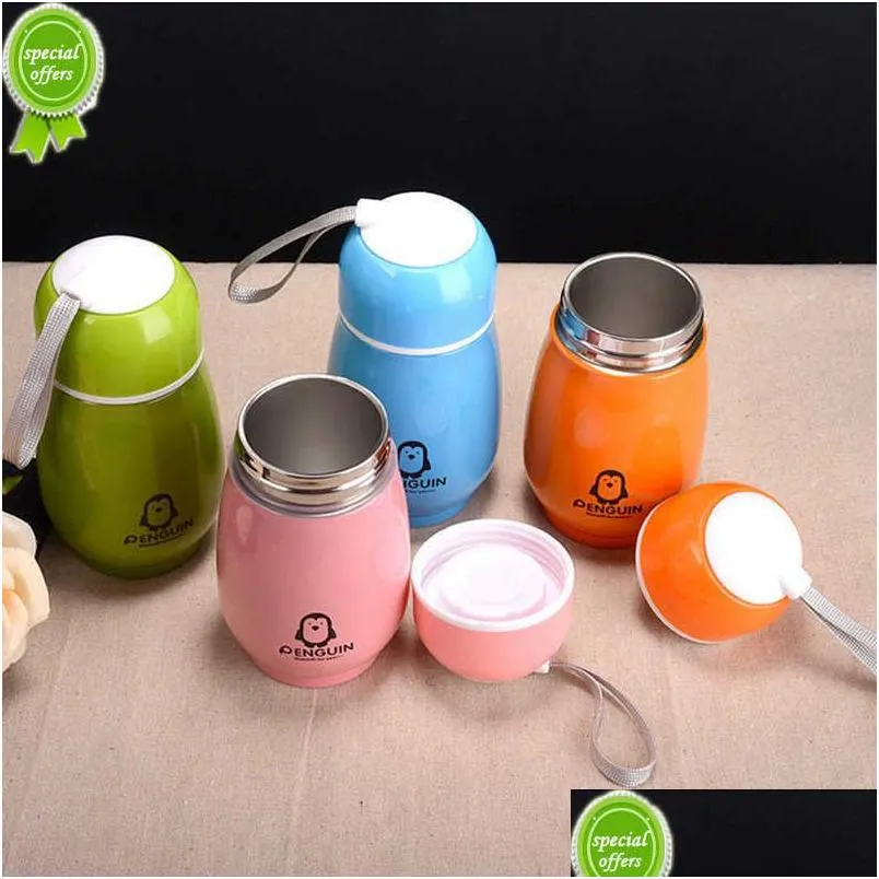 Bouteilles D'eau Nouveau Mini Mignon Café Flacons À Vide Thermos En Acier Inoxydable Voyage Boisson Bouteille Thermos Tasses Et Tasses 180 Ml Noël G Dhxgb