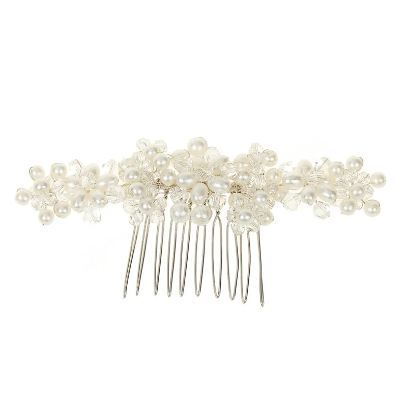 Perle cheveux peigne accessoires de mariage pour les femmes perle cristal épingle à cheveux côté diadèmes mode mariée cheveux bijoux à la main couronnes