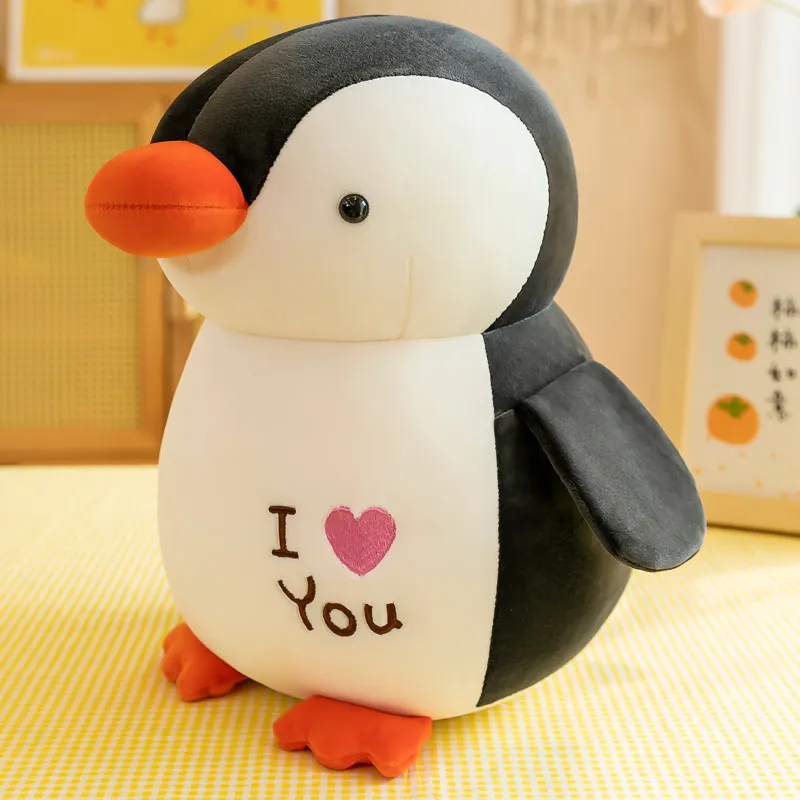 Anime Peripheral Stuffed Plush Animals Toy Love Penguin Pillow Doll Children's Playmate Home Decoration Boys Girls 25cm