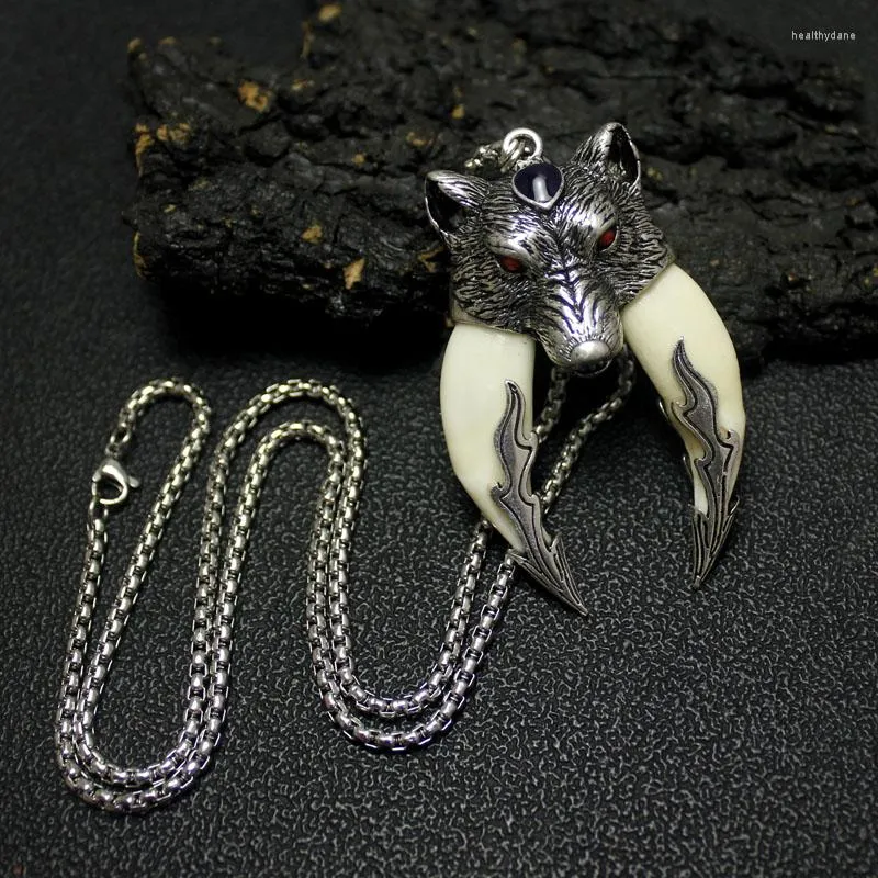 Chains Wolf Tooth Necklace Spike Pendant Necklaces Ethnic Style Brave Men For Warrior Adult Ceremony