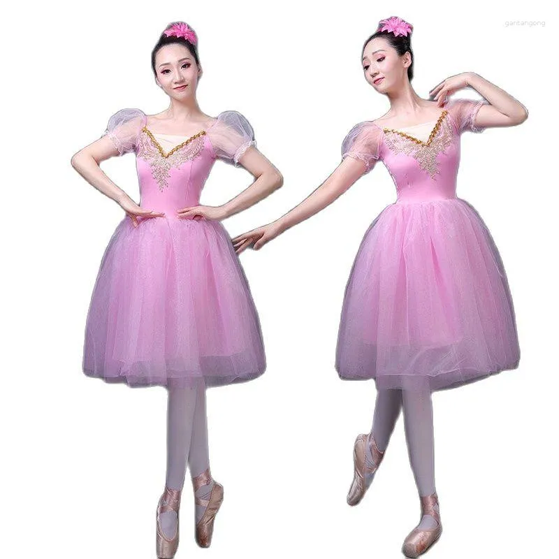 Stage Wear Gonna da ballo professionale Tutu di balletto Costume da spettacolo del lago dei cigni per maniche a sbuffo per adulti