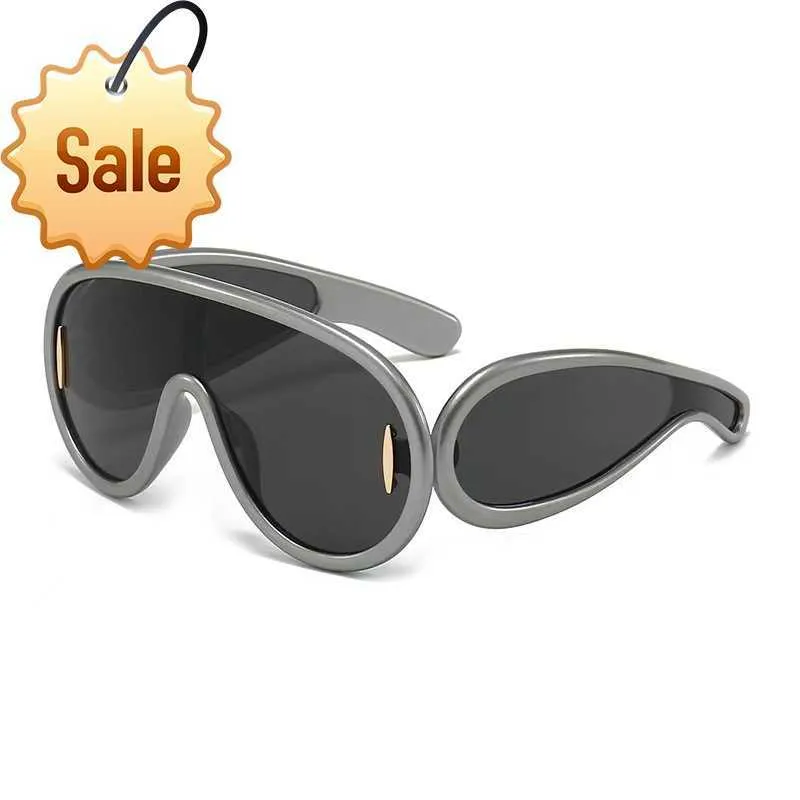 2024 Neuerscheinungen Heiße Verkäufe Vintage Brillen Oculos Dicke einteilige Gläser Übergroße UV400 Shield Shades Sonnenbrillen