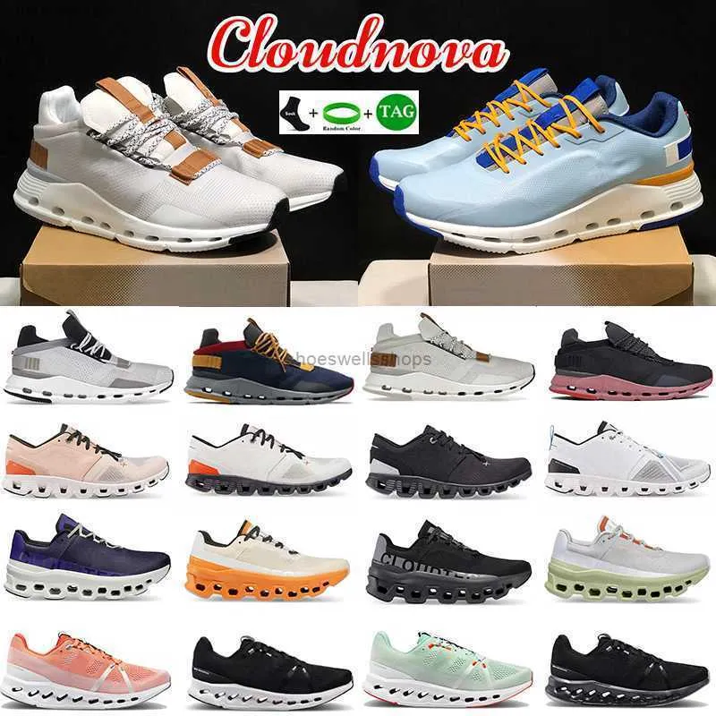 سحابة Nova Running Shoes Women Cloudnova نموذج الأحذية مصمم حذاء CloudMonster Monster Sneakers تجريب و Cross Federer Cloudaway White Pearl Men Trainers