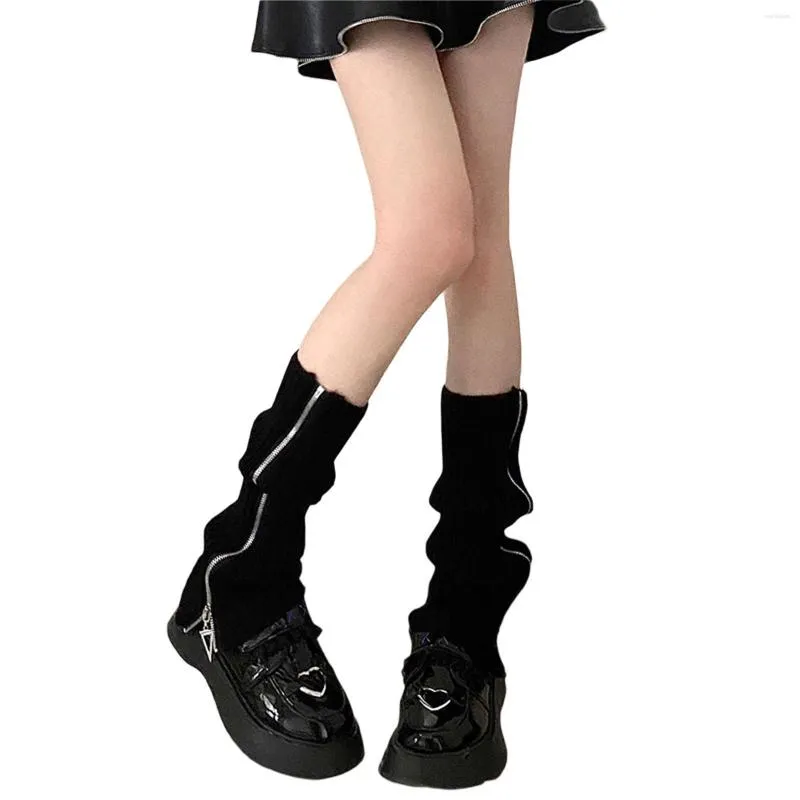 女性靴下Hirigin Y2K服編み膝の高いプレッピーなスタイルリブリブ10代の女の子