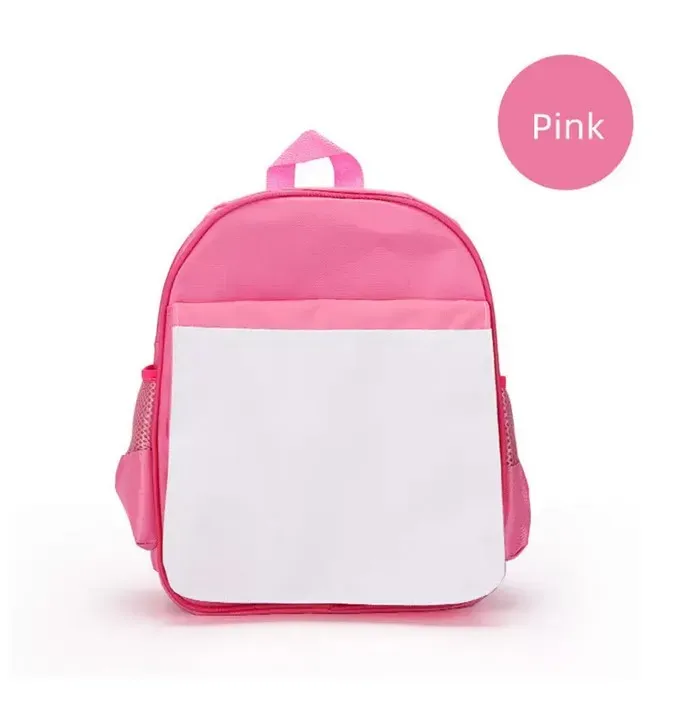 Sublimation Blanks Schoolbag School Supplies Children Kids Backpacks Kindergarten Polyester DIY Book Bag Fast Ship