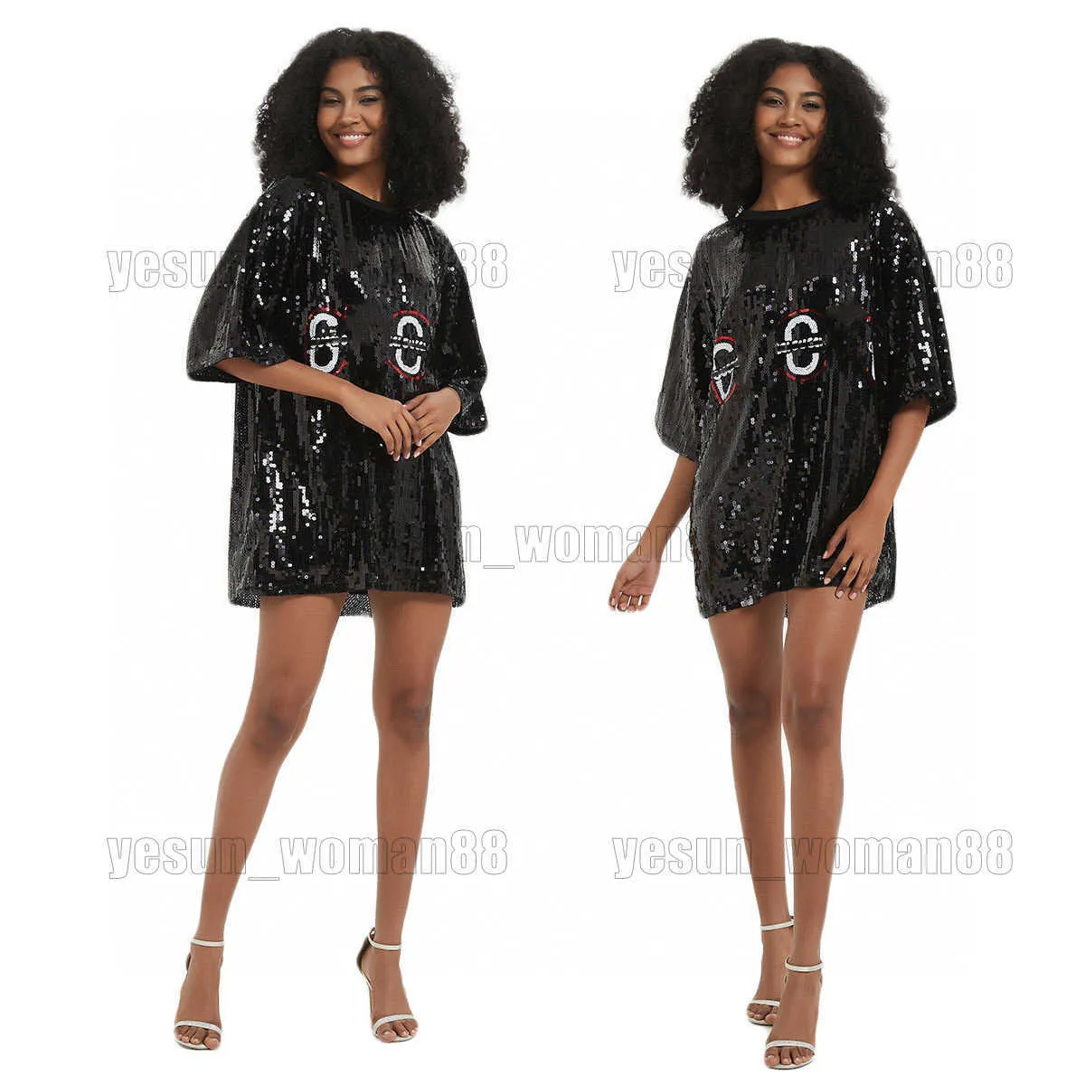 Femme Designer De Luxe ggity Classique Femmes Robe Femme Paillettes Tempérament Banlieusard Casual Jupe De Mode Sexy Jupe