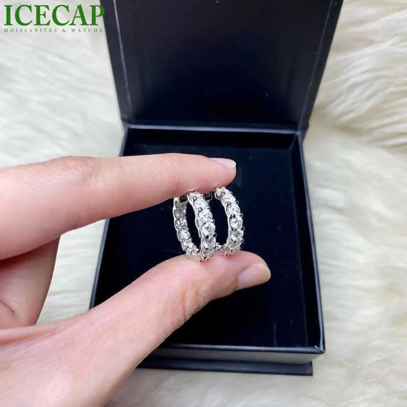 Conjunto de joias de casamento da moda brinco fashion pass testador de diamante 925 prata esterlina vvs moissanite brincos de argola para mulheres