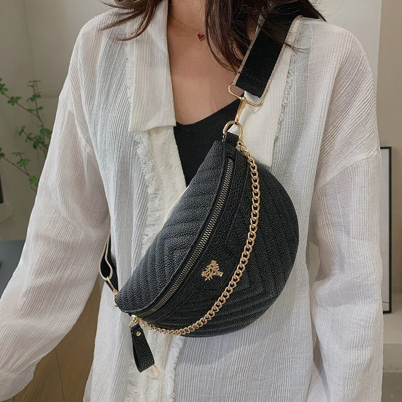 Marsupi Catena di marca Donna Marsupio Borsa in pelle PU Borsa a tracolla Petto a tracolla Borse di design di lusso Borsa da cintura femminile 230804