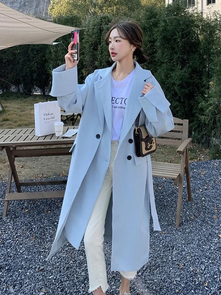 Light blue spring coat best sale
