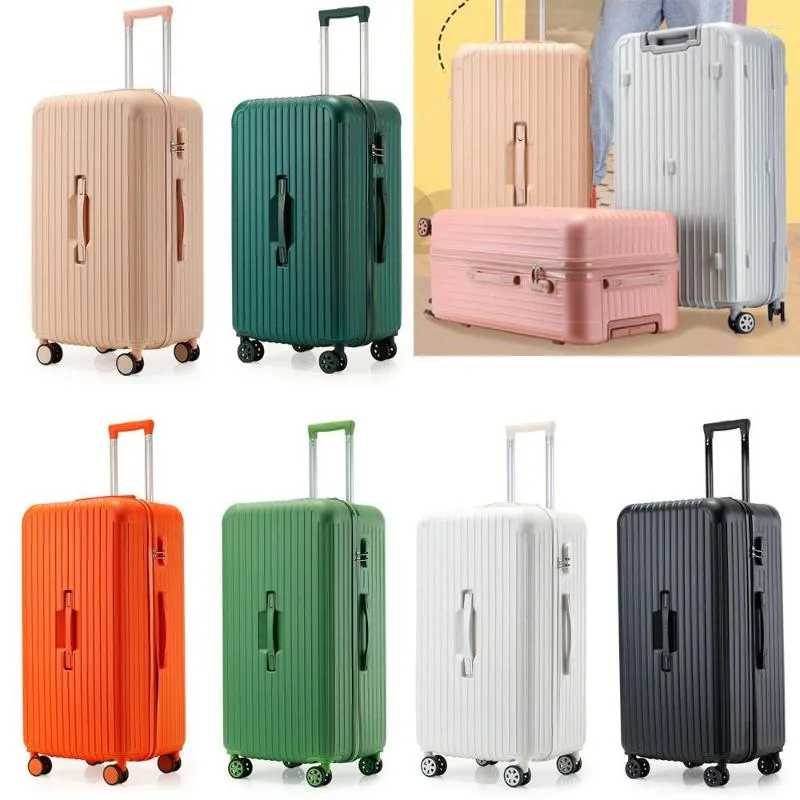 Suitcases Large Capacity Suitcase Women's Zipper Universal Wheel 26 "pull Rod With Spinner Wheels