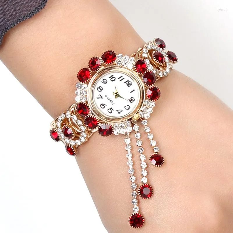 Montres-bracelets De luxe mode femmes montres dames plein diamants conception Vintage femme robe montre pour femmes Reloj De Mujer