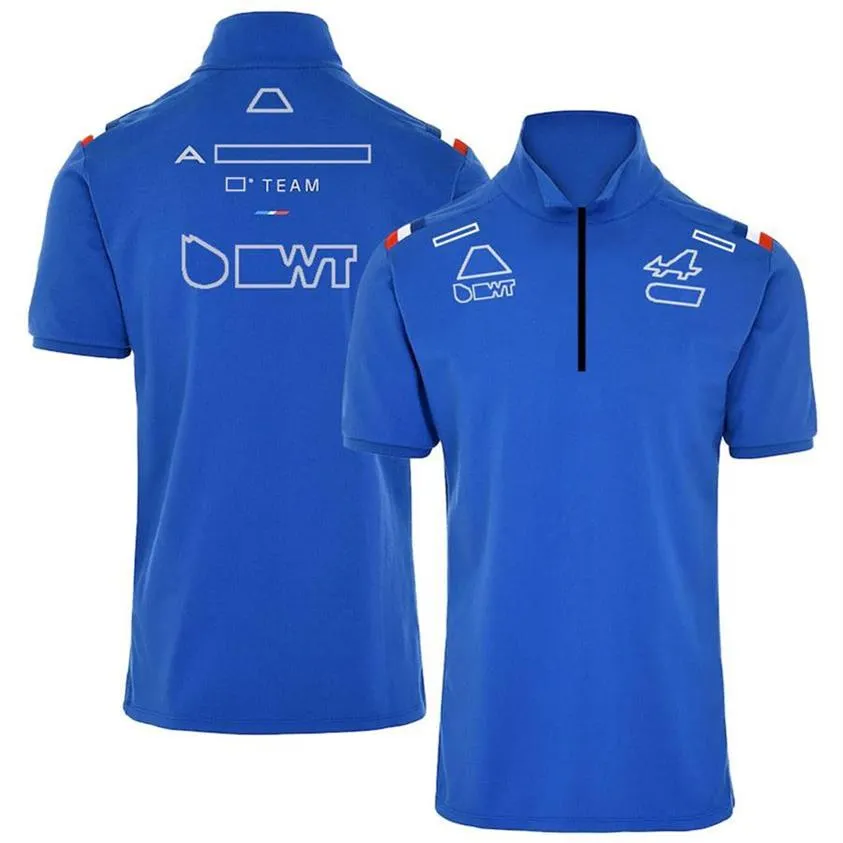 F1 New Team Uniforms Мужские гоночные гоночные рубашки повседневные фанаты Quick Dry Tops270t