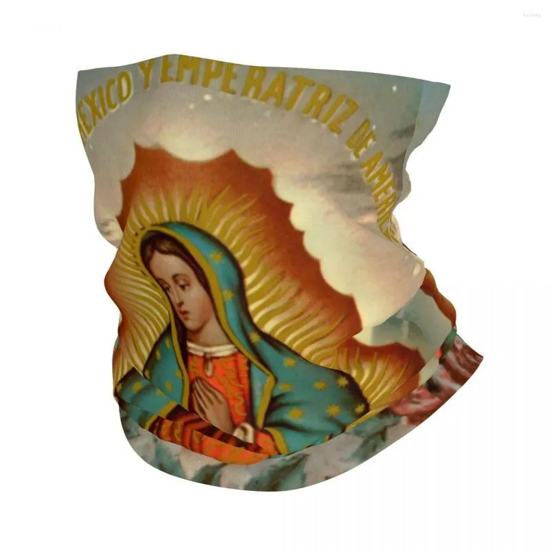 Bandanas Our Lady of Guadalupe Winter Neck Warmer Men Windproof Wrap Face Scarf for Hiking Catholic Virgin Mary Gaiter Headband