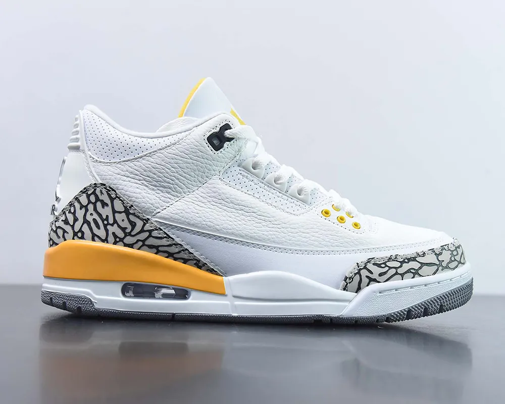 3 Jumpman OG Laser Orange Chaussures De Basket Ball 3s Blanc / Laser