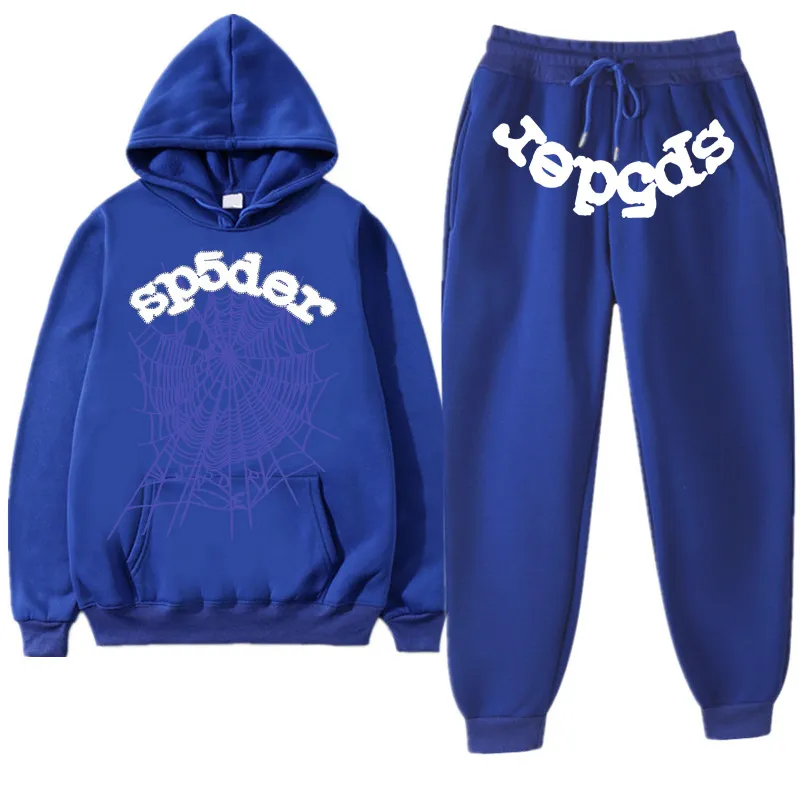 Heren Hoodies Sweatshirts Trainingspak Sweatsuit Spider 555 Young Thugg Set Stars Same 55555 Hoodie Bibber en bodysuit Casual Vrije tijd Katoen Mode 87