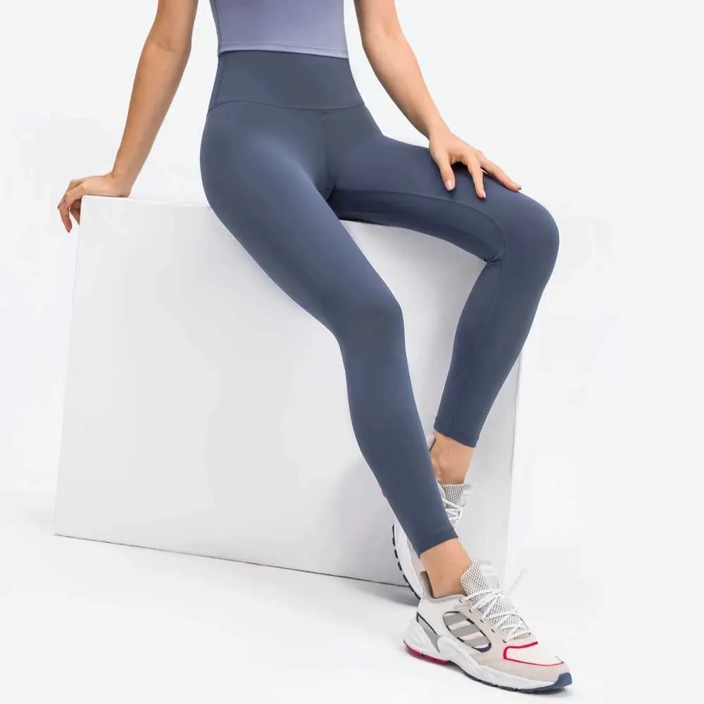 12 colori Pantalone Second Skin Feel Pantaloni da yoga Donna Squat Proof 4-way Stretch Sport Gym Legging Collant fitness