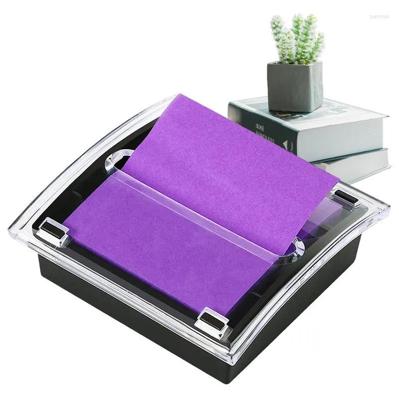 Porta note adesive per scrivania Dispenser per note in acrilico di colore trasparente Forniture per studio aziendale