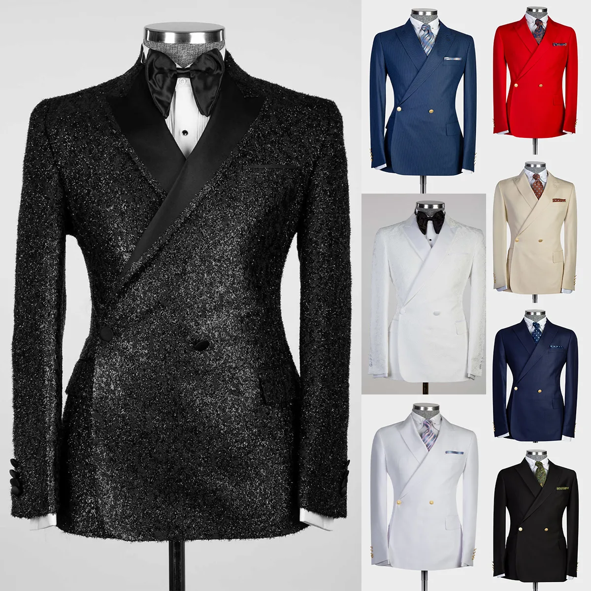 Peaked Lapel Men Blazer Wedding Blazer Slim Fit Wysokiej jakości smoking dla mężczyzn Prom Business Office Costume Homme Tylko kurtka