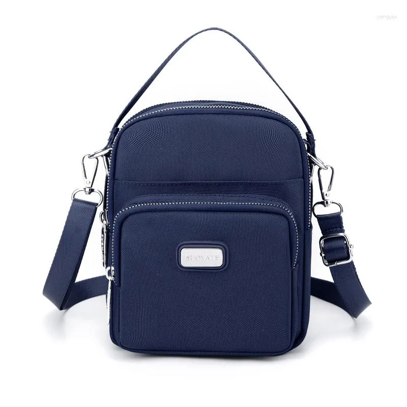 Sacs de soirée Femme Casual Mode Sac à bandoulière Étanche Nylon Tissu Petite Lumière Simple Messager Multicouche Grande Capacité Femmes