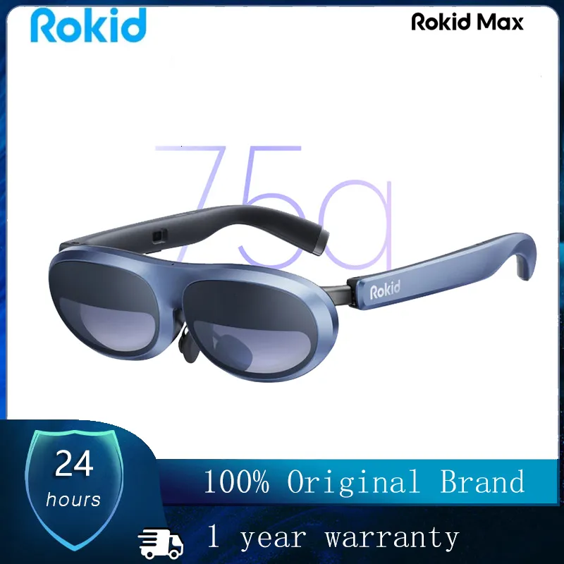 VR -glasögon 2023 Rokid Max AR 3D SMART MICRO OLED 215MAX SCREEN 50 FOV Visning för telefoner Switch PS5 Xbox PC alla i en 230804