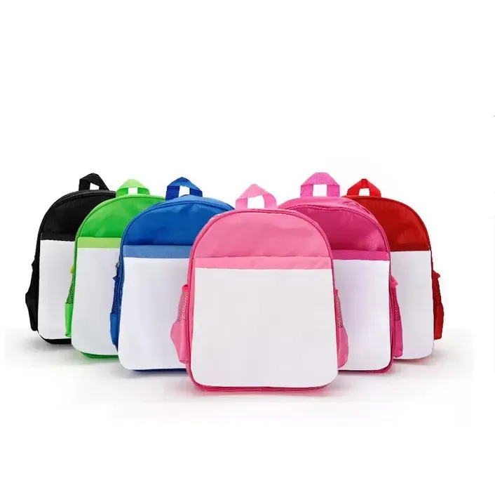 wholesale Sublimation Blanks Cartable Fournitures Scolaires Enfants Enfants Sacs À Dos Maternelle Polyester DIY Livre Sac Fast Ship LL