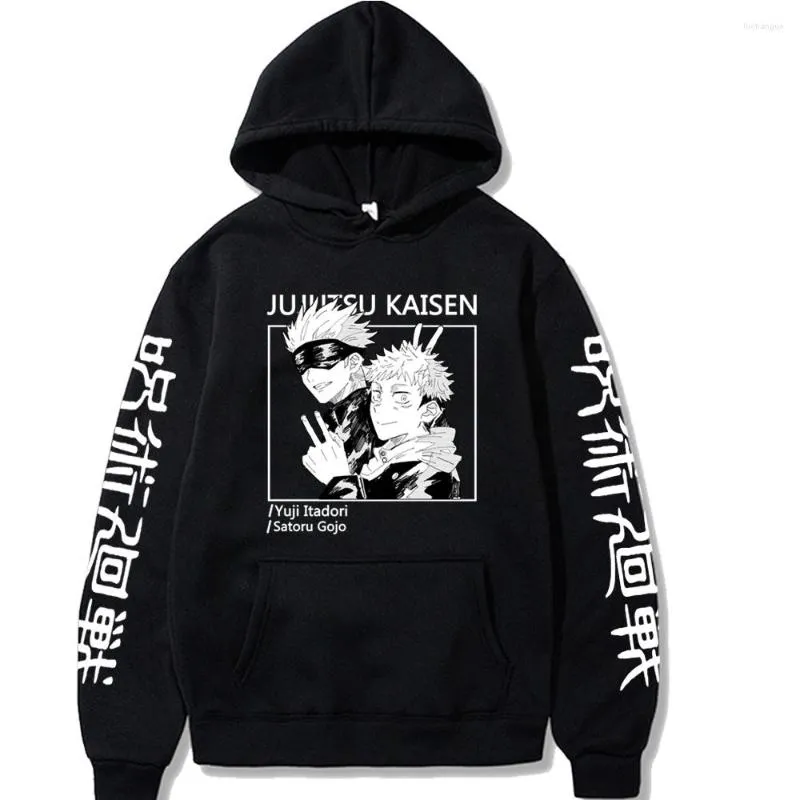 Men's Hoodies Jujutsu Kaisen Printed Menwomen Yuji Itadori and Satoru Gojo Hoodie Long Sleeve Sweatshirt