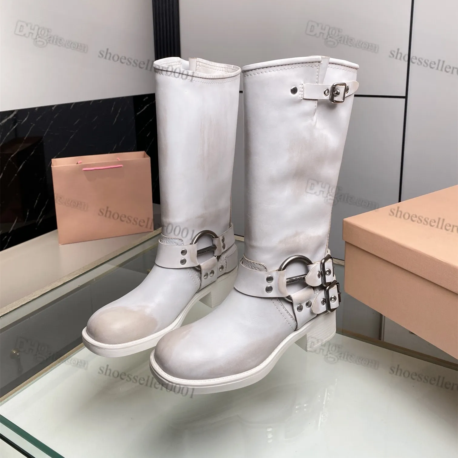 DHgate.com:Womens Designer Miu Boots: Y2K Style, Leather